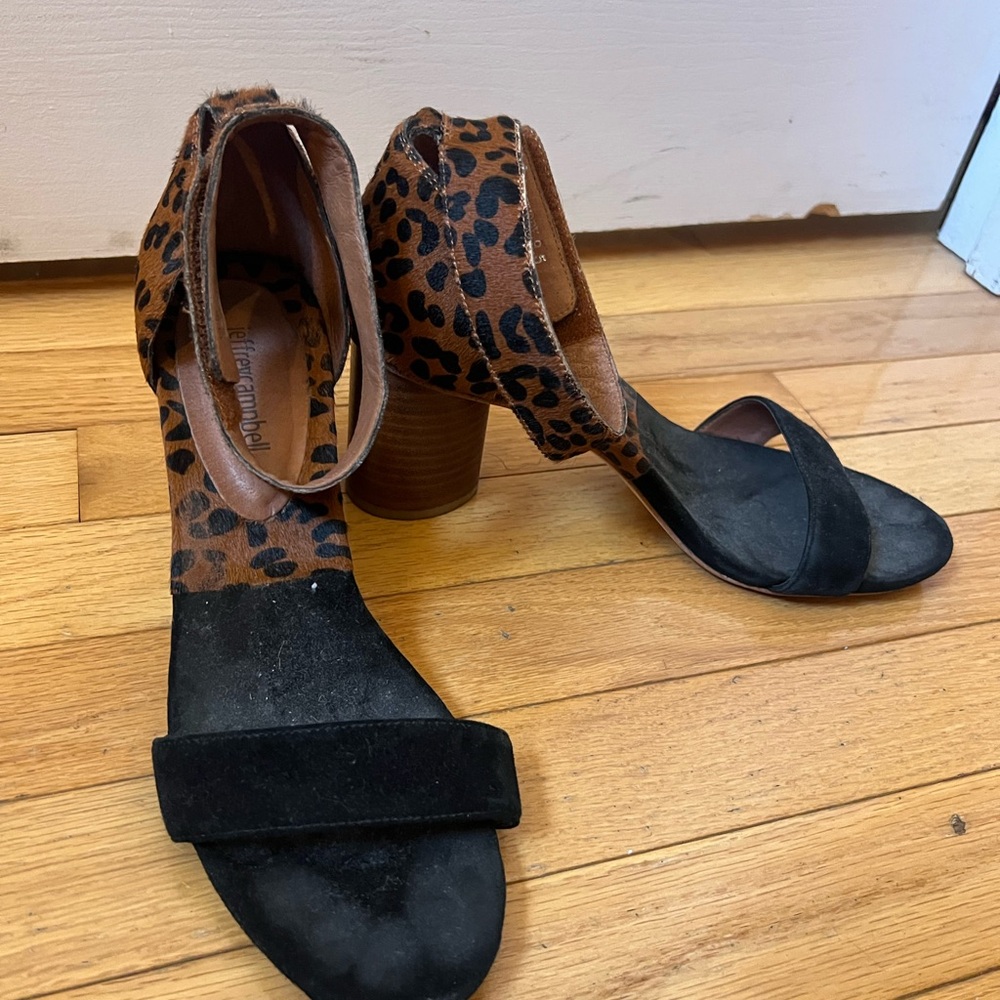 Jeffrey Campbell Leopard and Black Heels